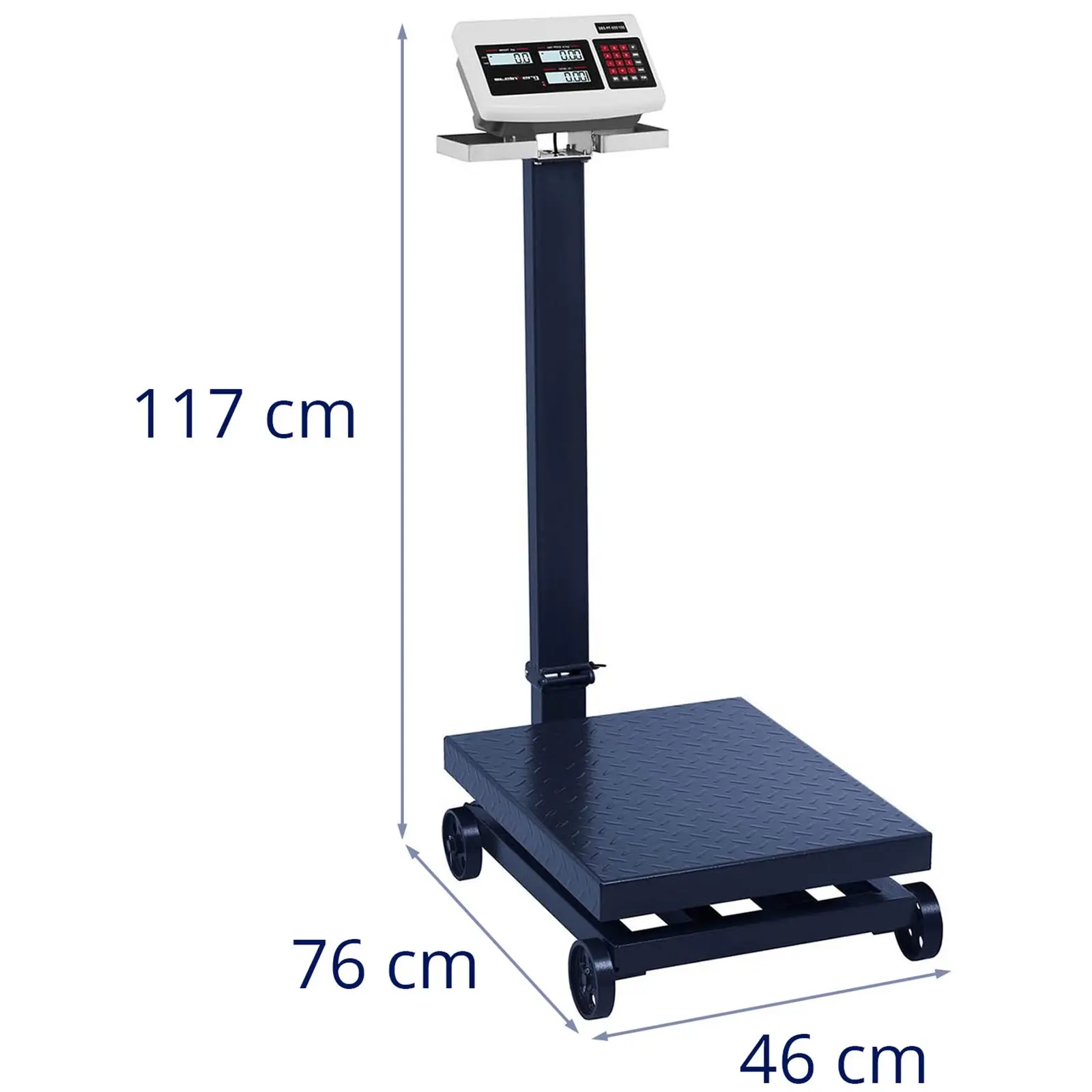 Bilancia a piattaforma a rotelle- 600 kg / 100 g - LCD