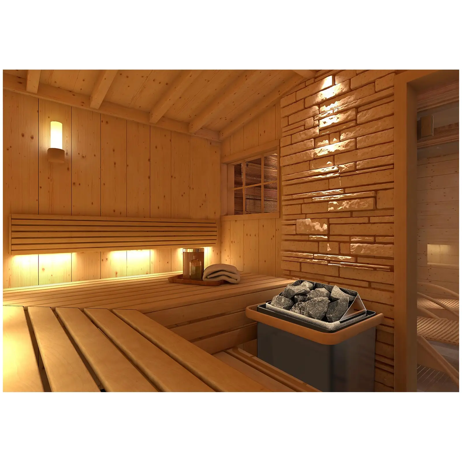 Stufa elettrica per sauna - 4,5 kW - da 30 a 110 °C