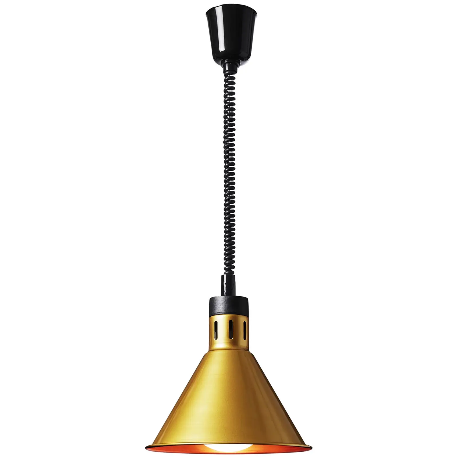 Lampada riscaldante - oro pallido - 27 x 27 x 31 cm  - acciaio - regolabile in altezza