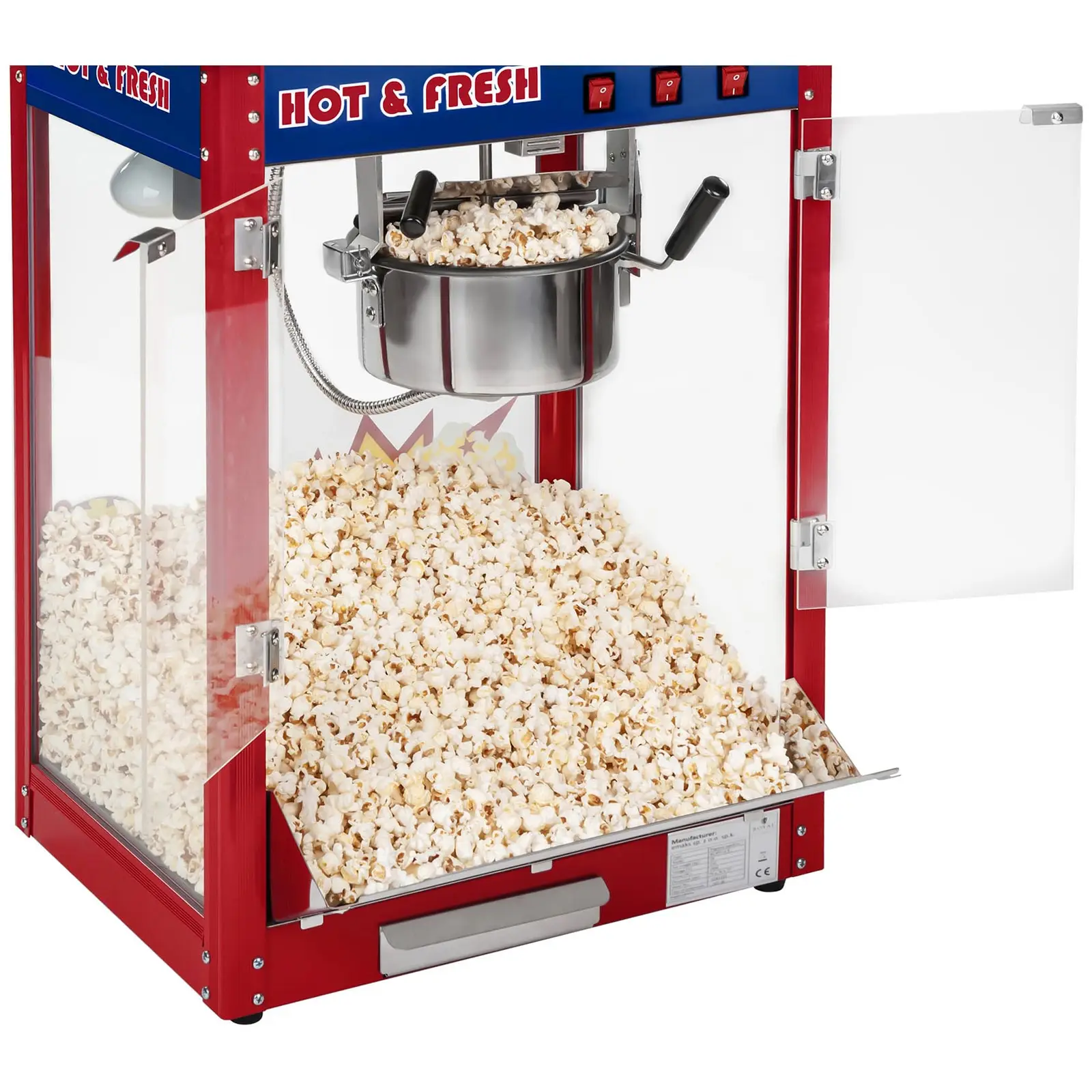 Macchina per popcorn - carrello incluso - design americano