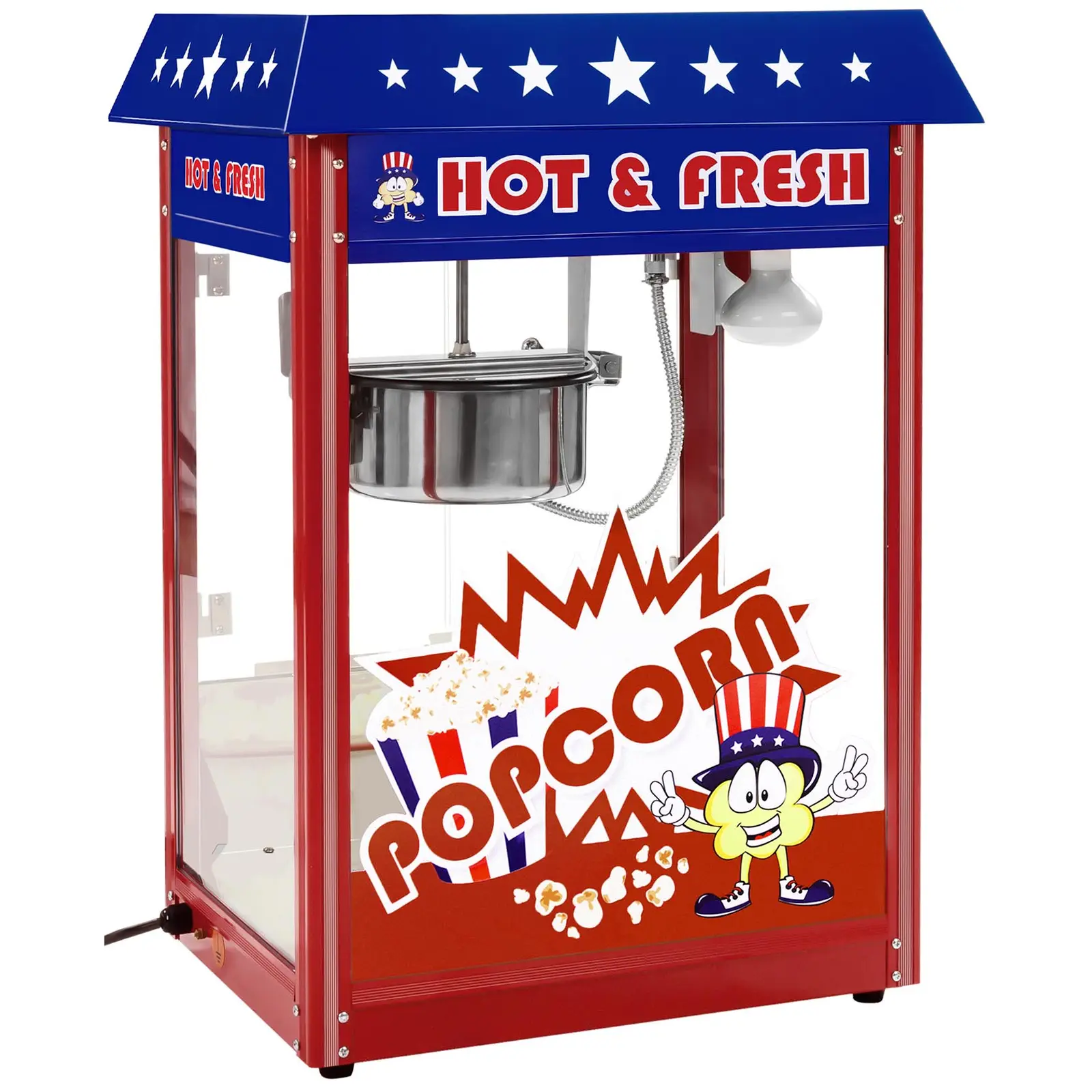 Macchina per popcorn - carrello incluso - design americano