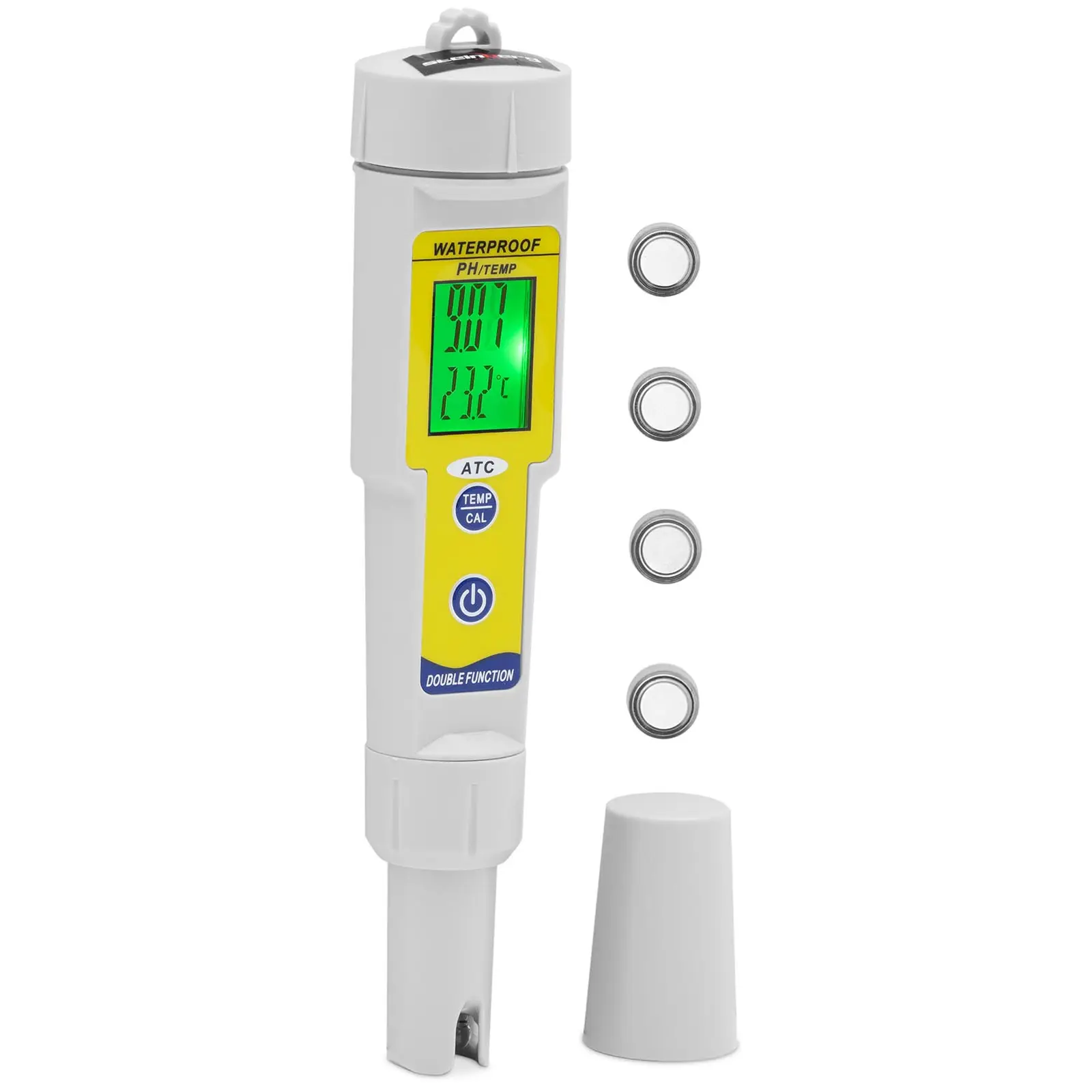 Seconda Mano Misuratore pH con temperatura - LCD - 0-14 pH / Temperatura 0 - 50 °C
