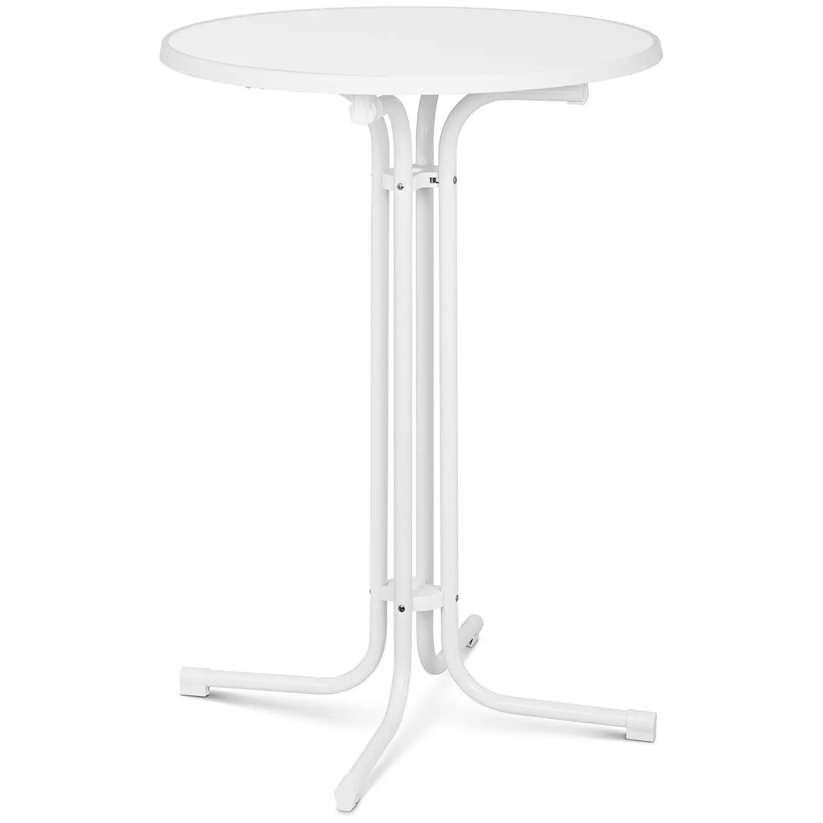 Tavolo da bar - Ø 80 cm - pieghevole - bianco