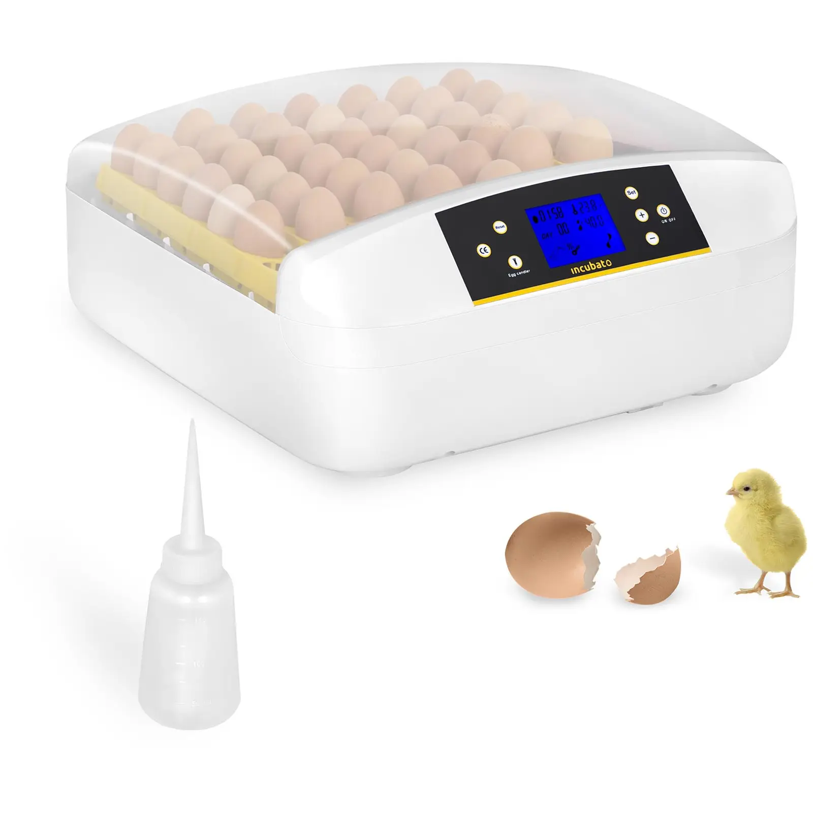 Incubatrice per uova professionale - 56 uova - Distributore d’acqua - Completamente automatica