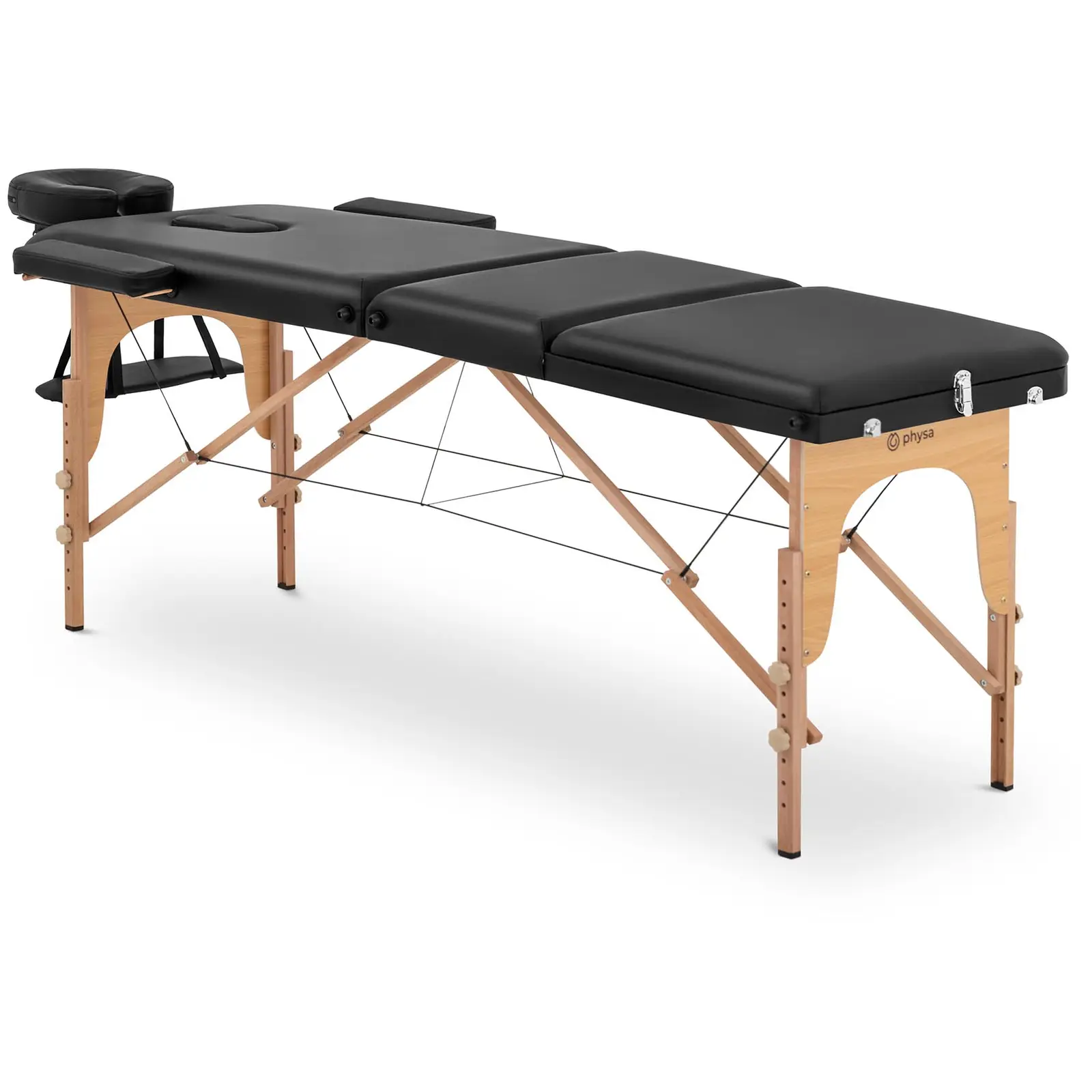 Lettino massaggio portatile - 185 x 60 x 62 cm - 227 kg - Nero