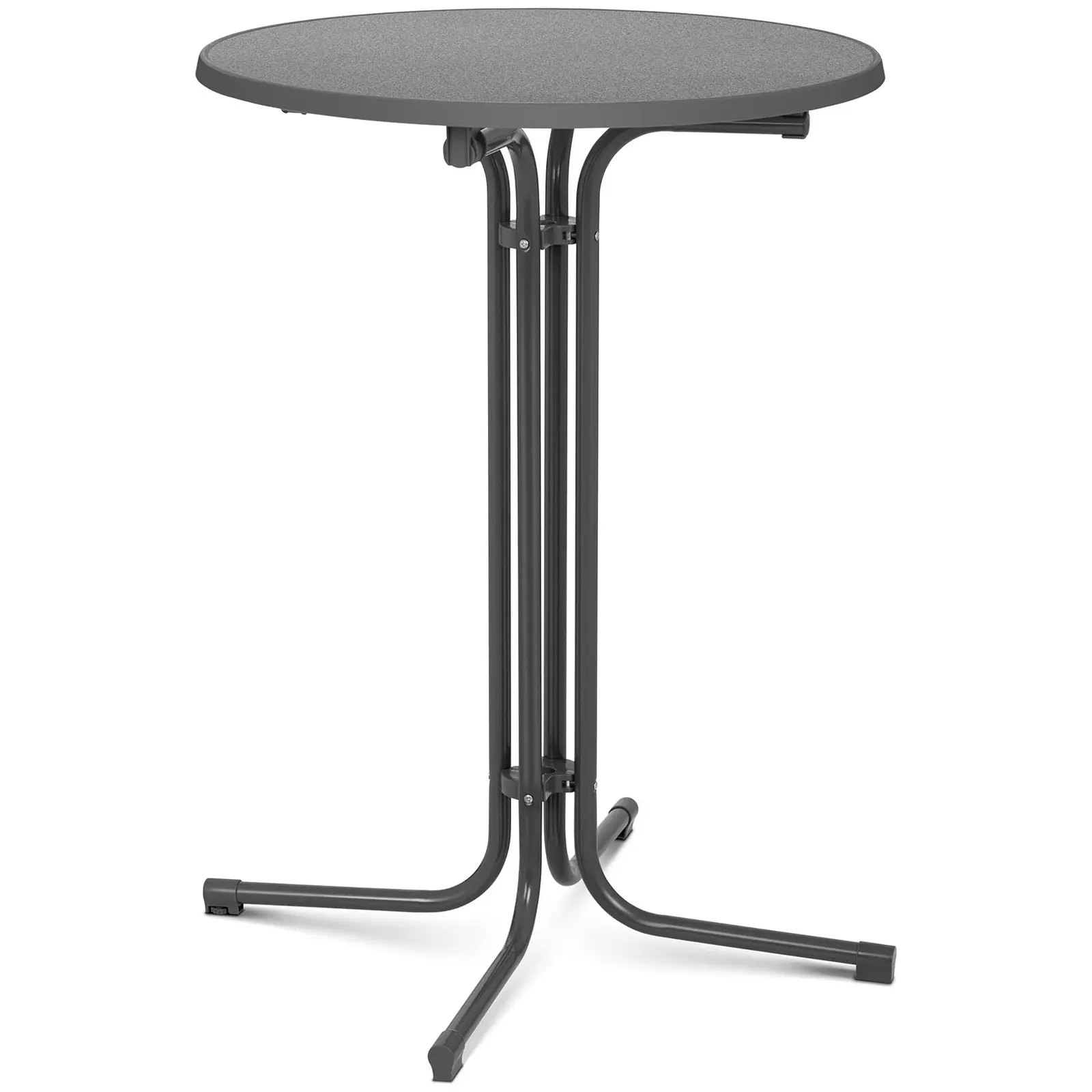 Tavolo da bar - Ø 80 cm - pieghevole - grigio