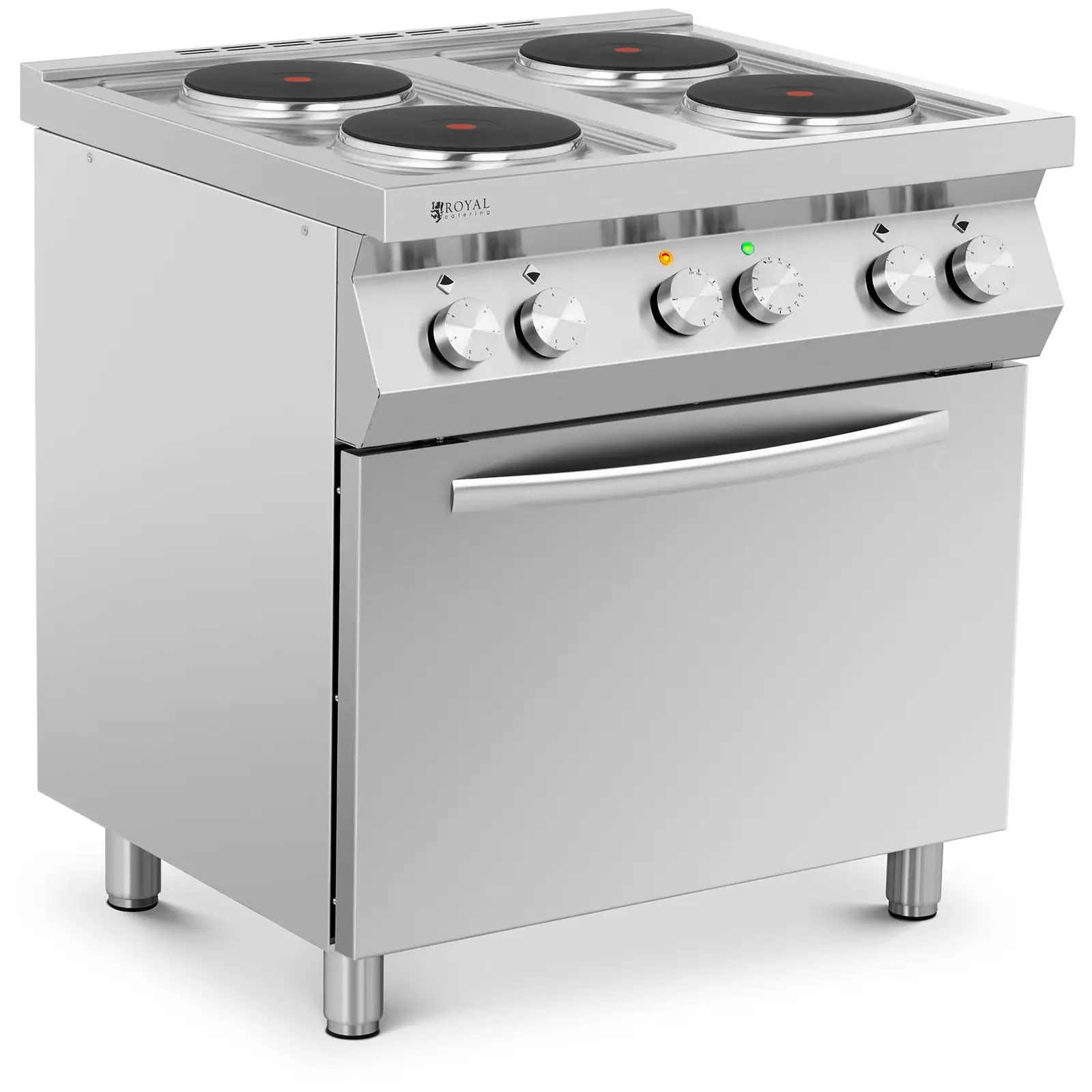 Cucina elettrica professionale - 13.400 W - Piano cottura - Con forno a convezione