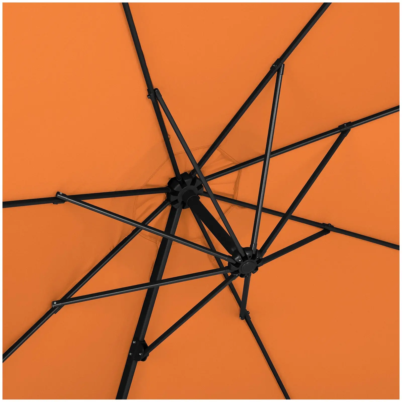 Ombrellone decentrato - Arancione - Rotondo - Ø 300 cm - Inclinabile e girabile