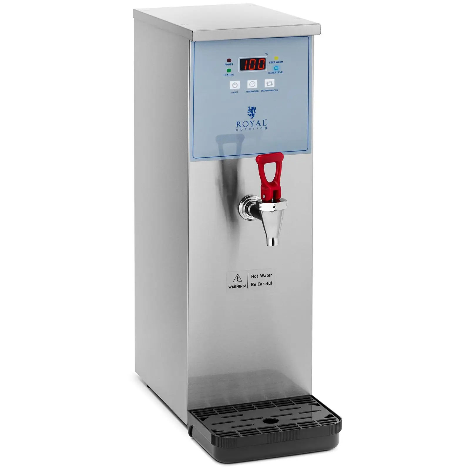 Dispenser acqua calda - 10 L - 3000 W - Allacciamento idrico - Royal Catering
