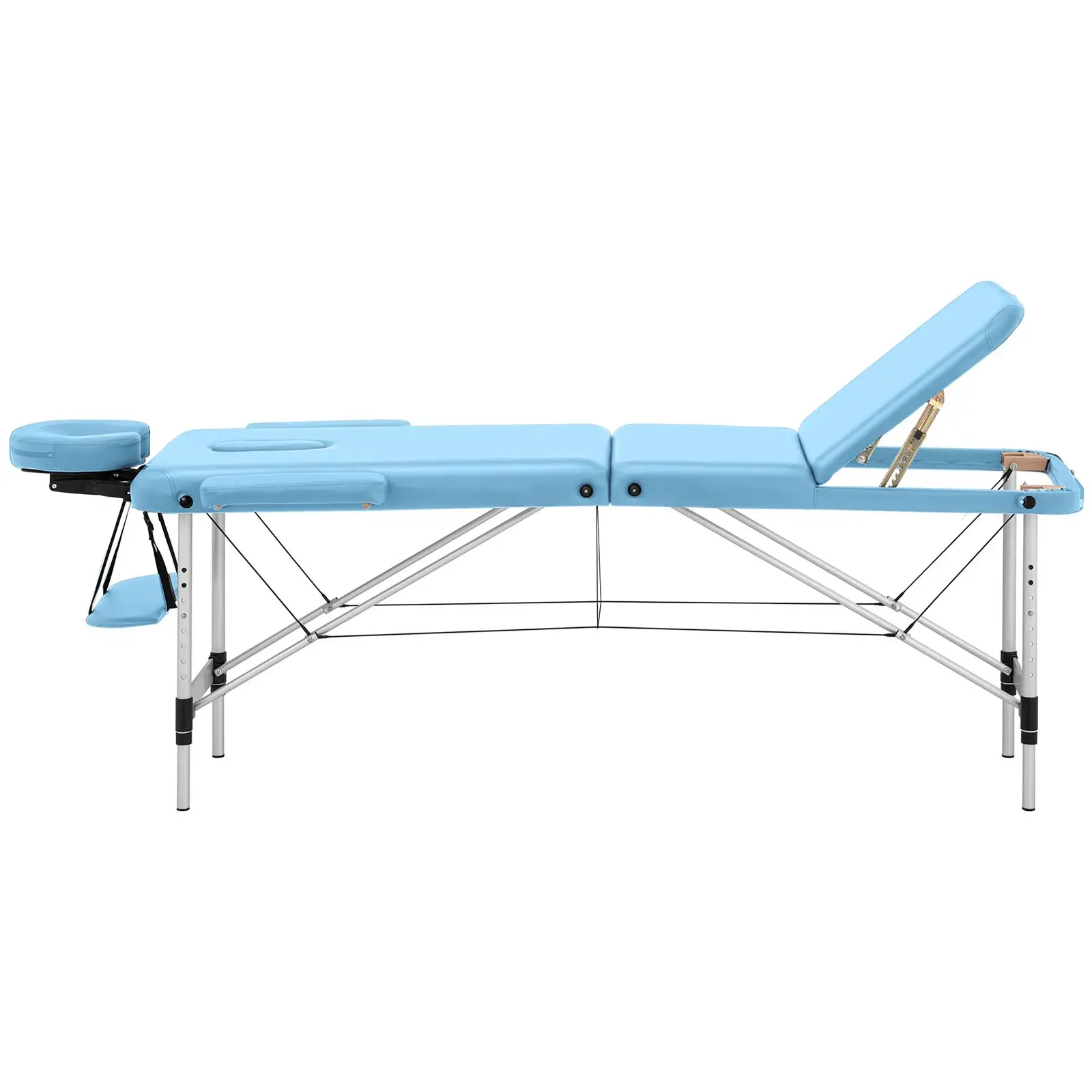 Lettino massaggio portatile - 185 x 60 x 60-81 cm - 180 kg - Turchese