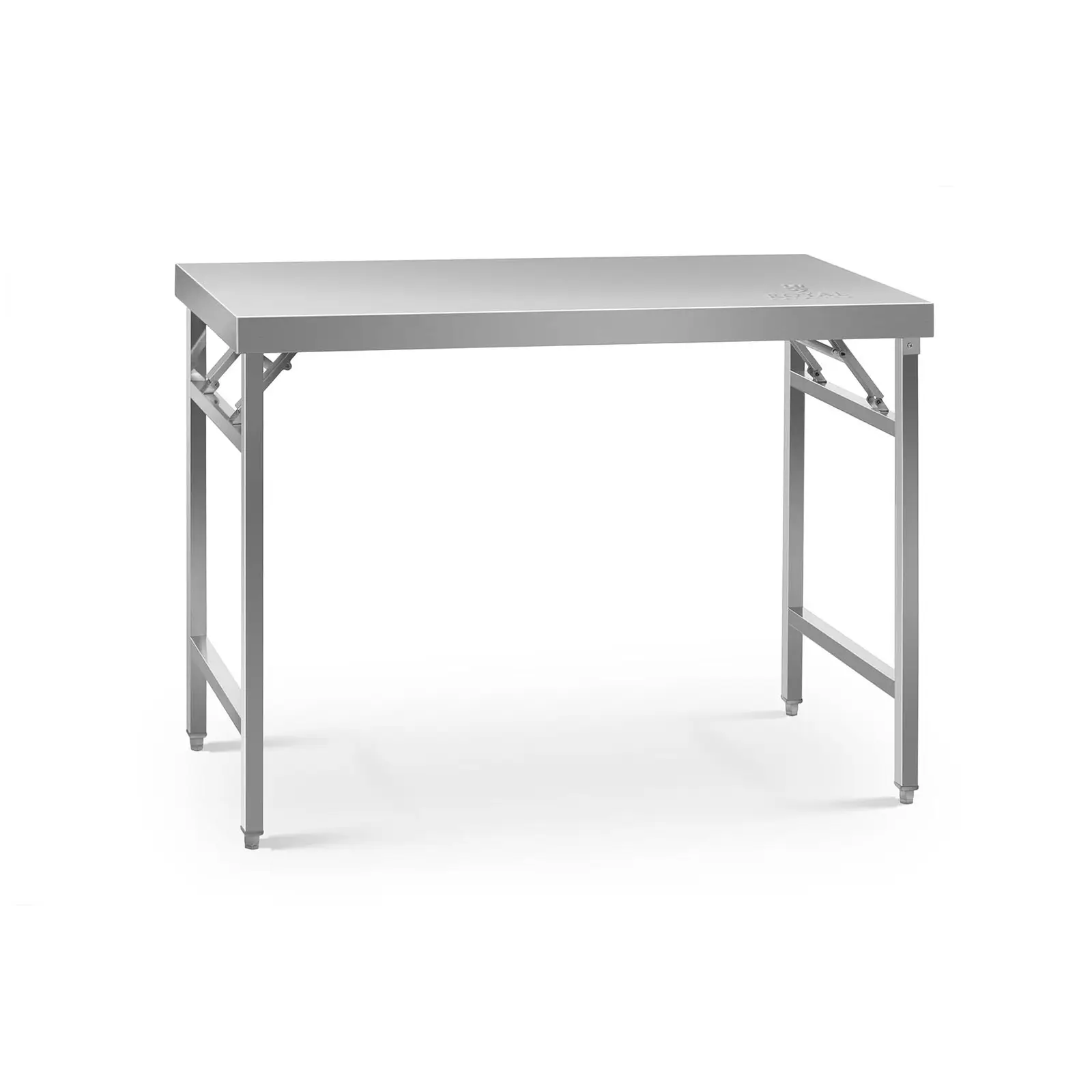 Wiltec Tavolo di Lavoro in Acciaio Inox con Bordo di Protezione 120 x 60 x 85 cm 