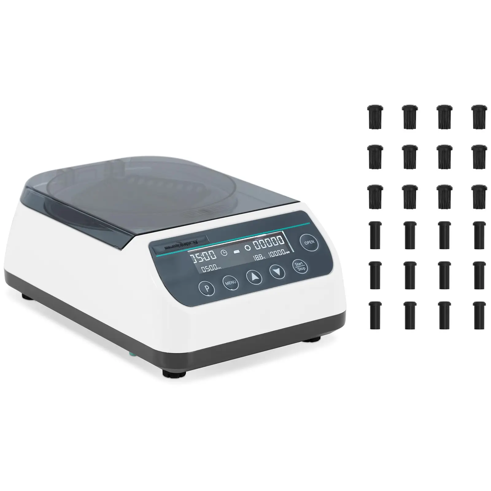 Centrifuga da banco - Alta velocità - Rotor 2 in 1 - 10 000 giri/min - Per 12 provette, 4 strisce PCR - RZB 6708 xg