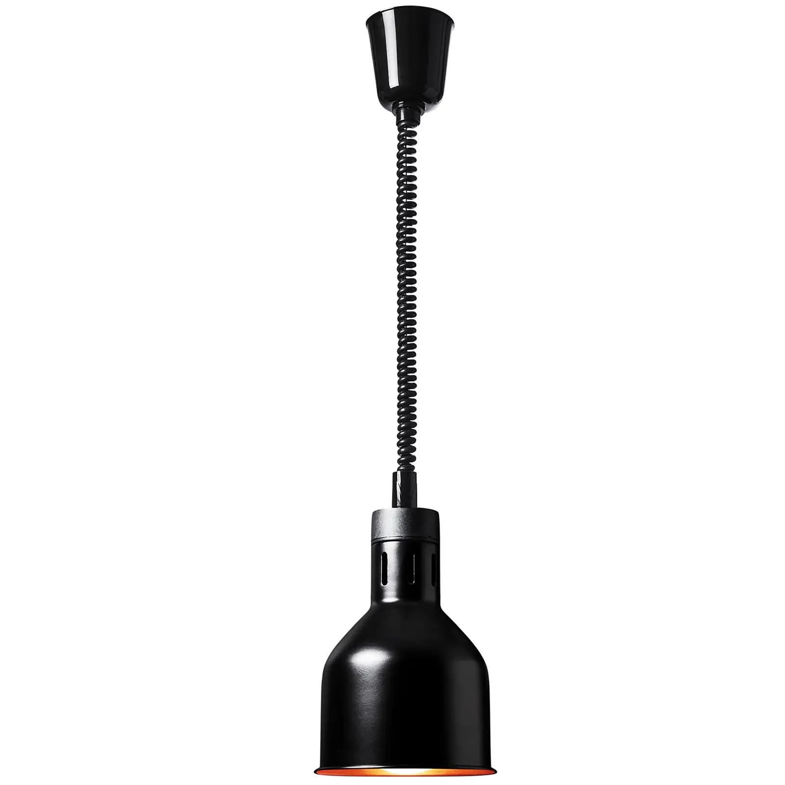 Lampada riscaldante - nero opaco - 17 x 17 x 28.5 cm  - acciaio - regolabile in altezza