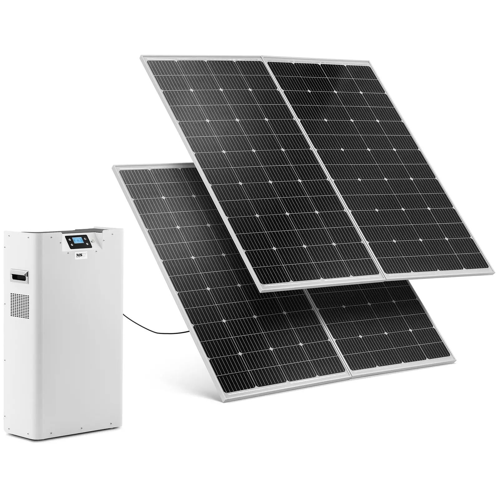 Centrale elettrica portatile con 2 pannelli solari e inverter - 3.000  W - 230 V
