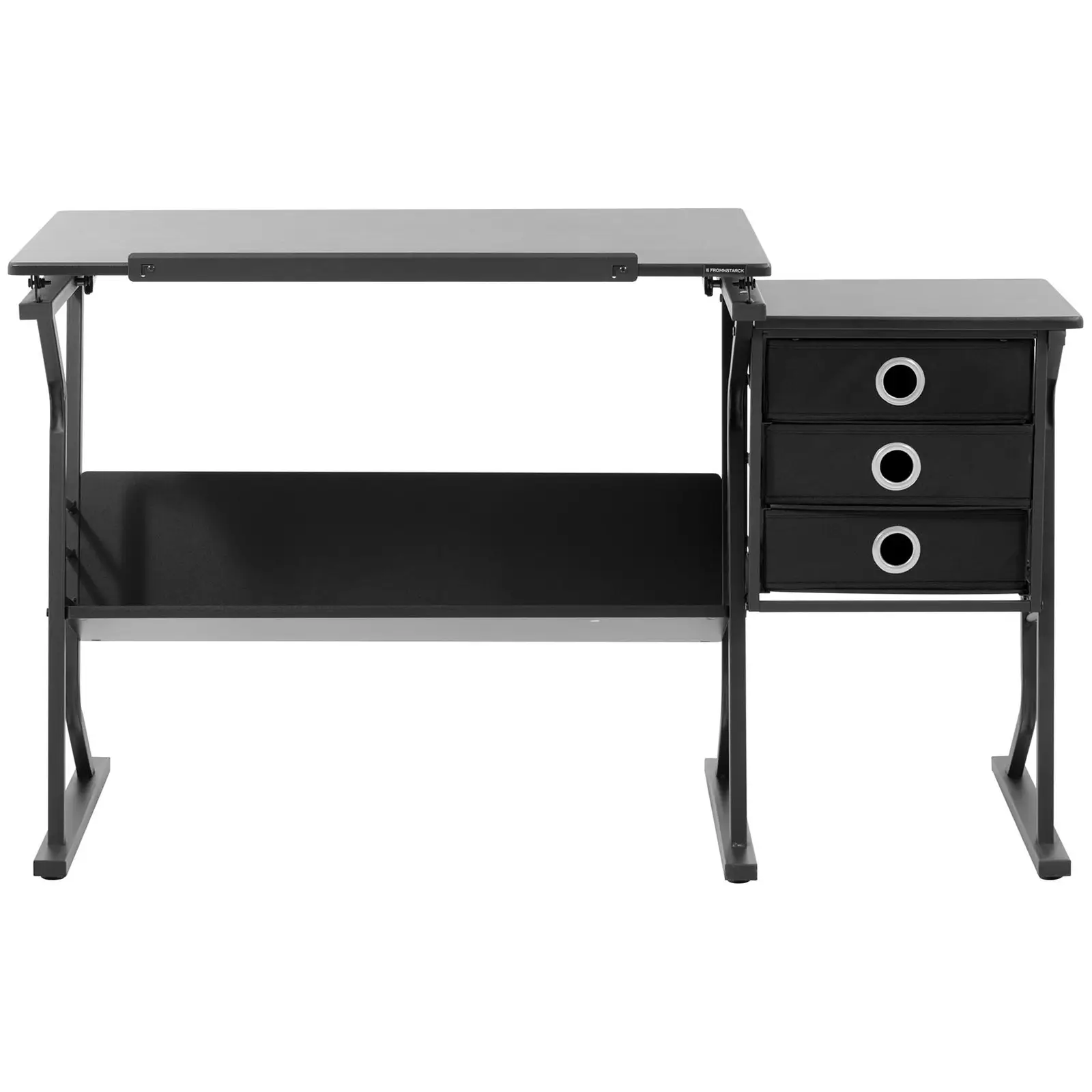 Tavolo da disegno inclinabile - 90 x 60 cm - Con sgabello e tavolino laterale