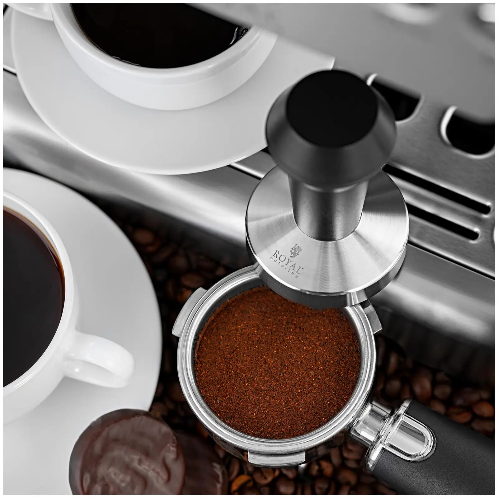 Pressino caffè professionale - Acciaio inossidabile, plastica -  Ø 58 x 85 mm