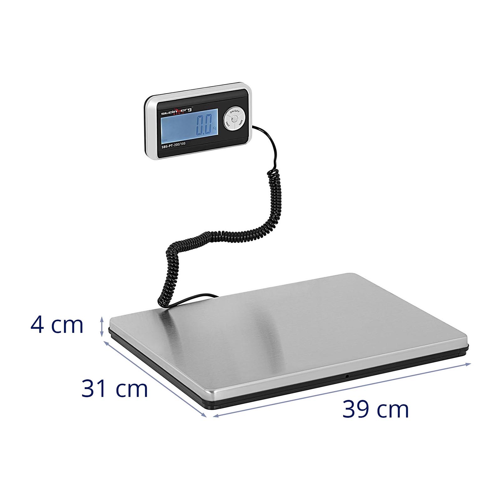 Bilancia pesapacchi digitale- 200 kg / 100 g - Basic - LCD esterno