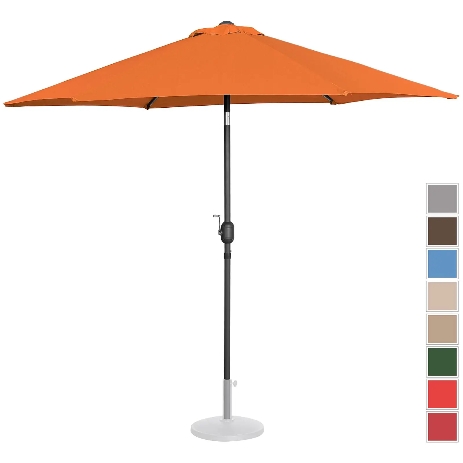 Uniprodo Ombrellone da Esterno Grande Ombrello da Giardino Uni_Umbrella_R270OR Arancione, Esagonale, Inclinabile, Ø 270 cm 