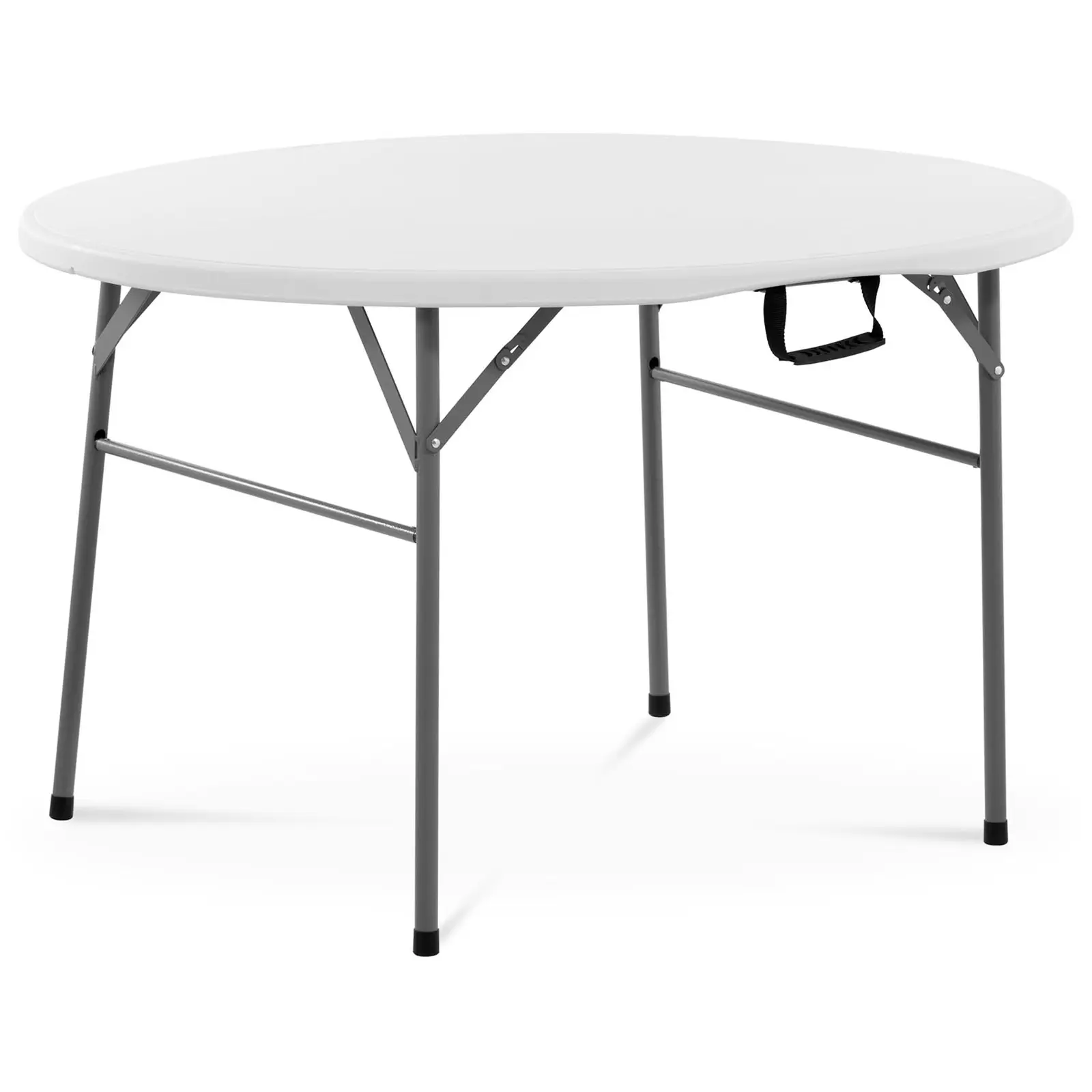  Tavolo da giardino pieghevole - Rotondo - Ø 1.200 x 740 mm - Royal Catering - 150 kg - Interno/esterno - Bianco