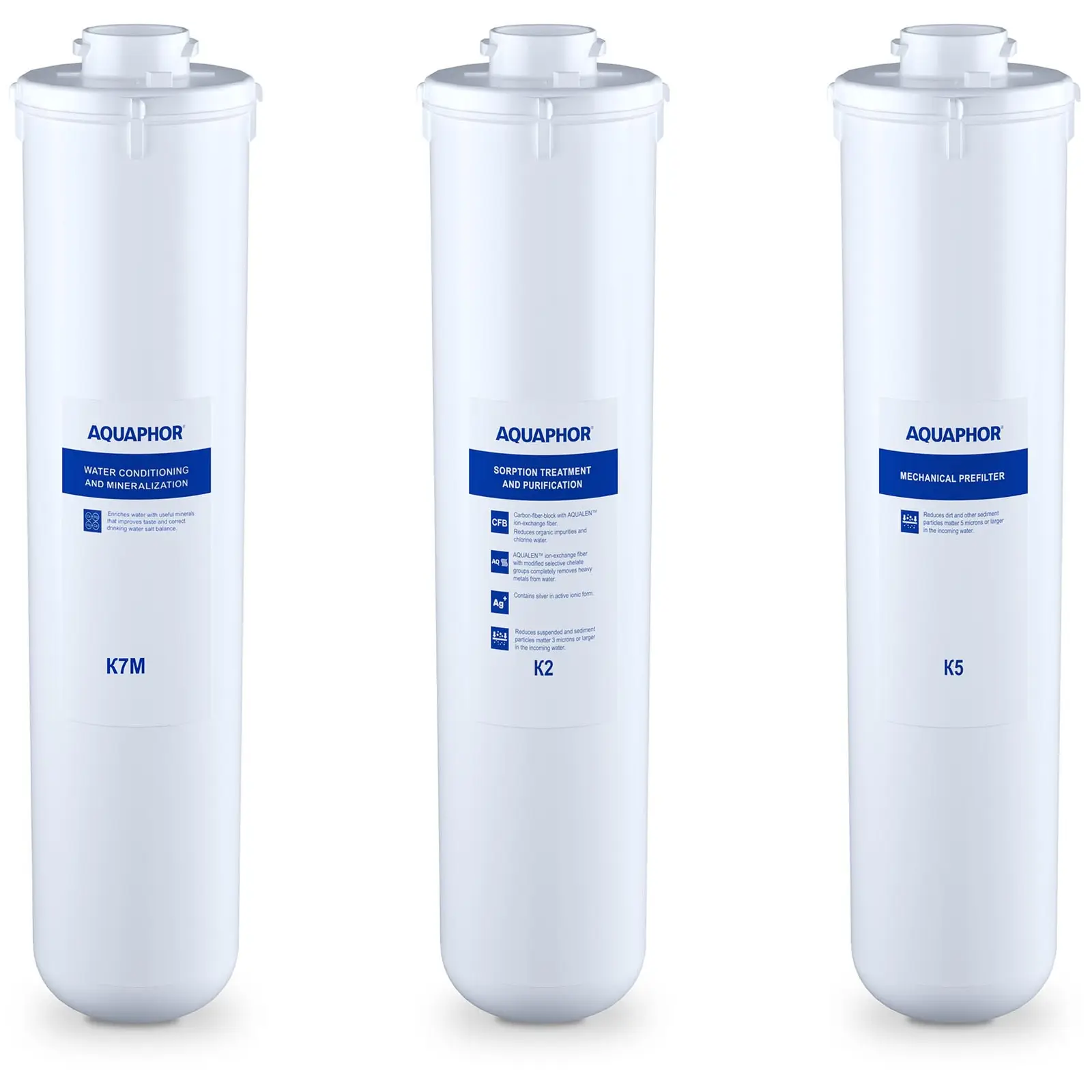 Aquaphor - Filtri osmosi inversa - Set di ricambio K2 + K5 + K7M